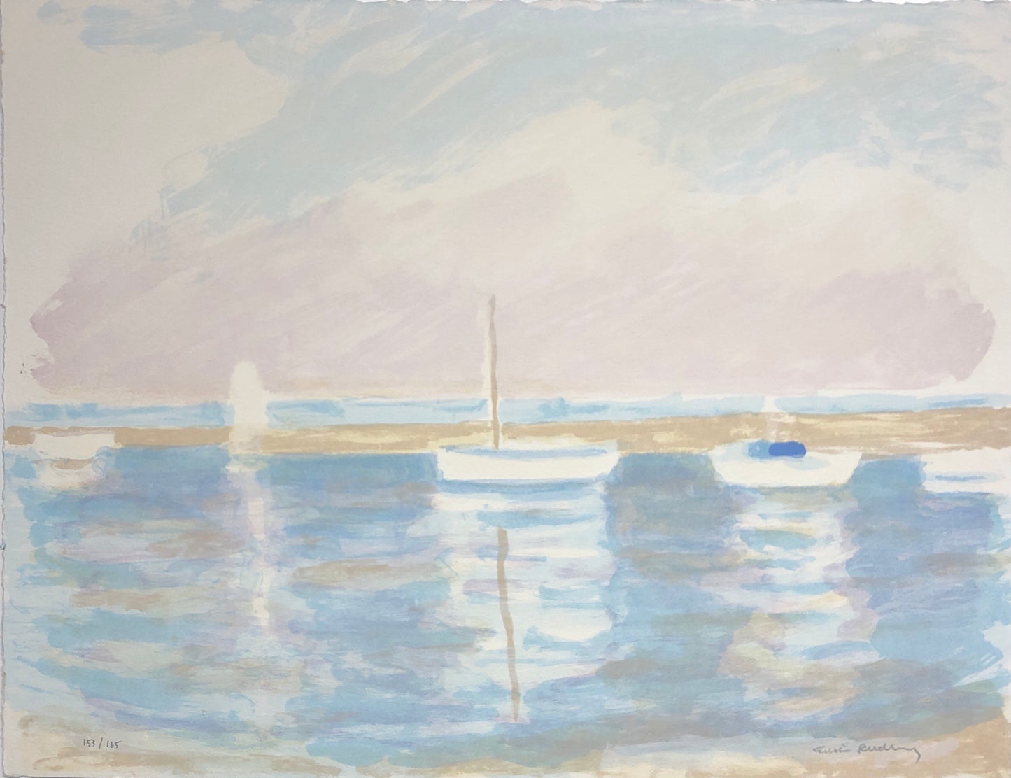 "Båtar i hamn" Gustav Rudberg