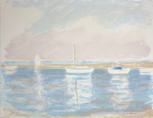 "Båtar i hamn" Gustav Rudberg