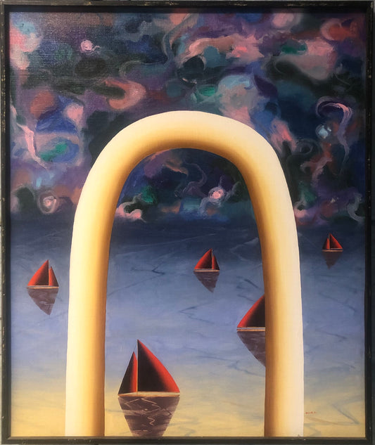 'En dag på havet' (ORIGINALMÅLNING) Olle Lindqvist