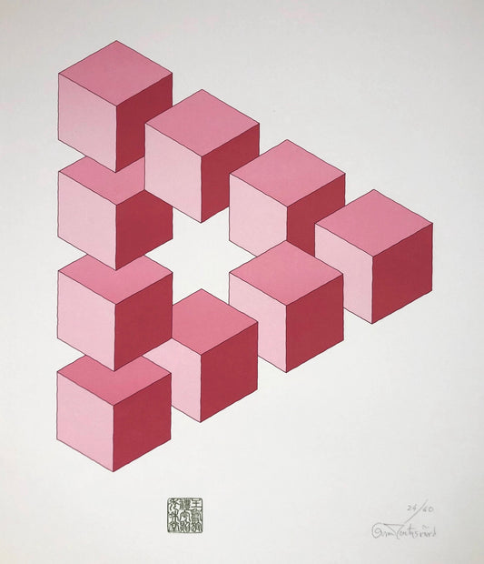 'Kubsystem rosa' Oscar Reutersvärd