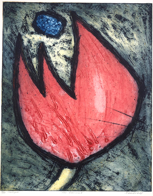 "Röd blomma II" Ann-Christine Lindvall Nordberg