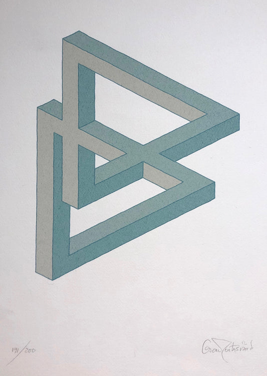 'Triangelserie grön' Oscar Reutersvärd