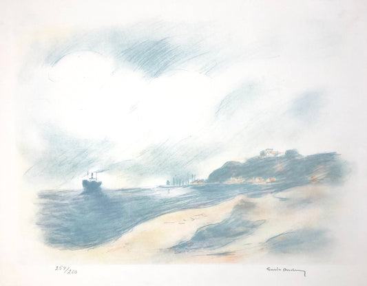 "Båt vid strand" Gustav Rudberg